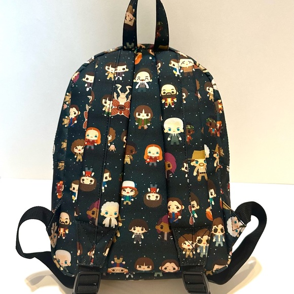 STRANGER THINGS by LOUNGEFLY CHIBI ALL-OVER PRINT FOREST MINI 13” BACKPACK - Picture 7 of 16